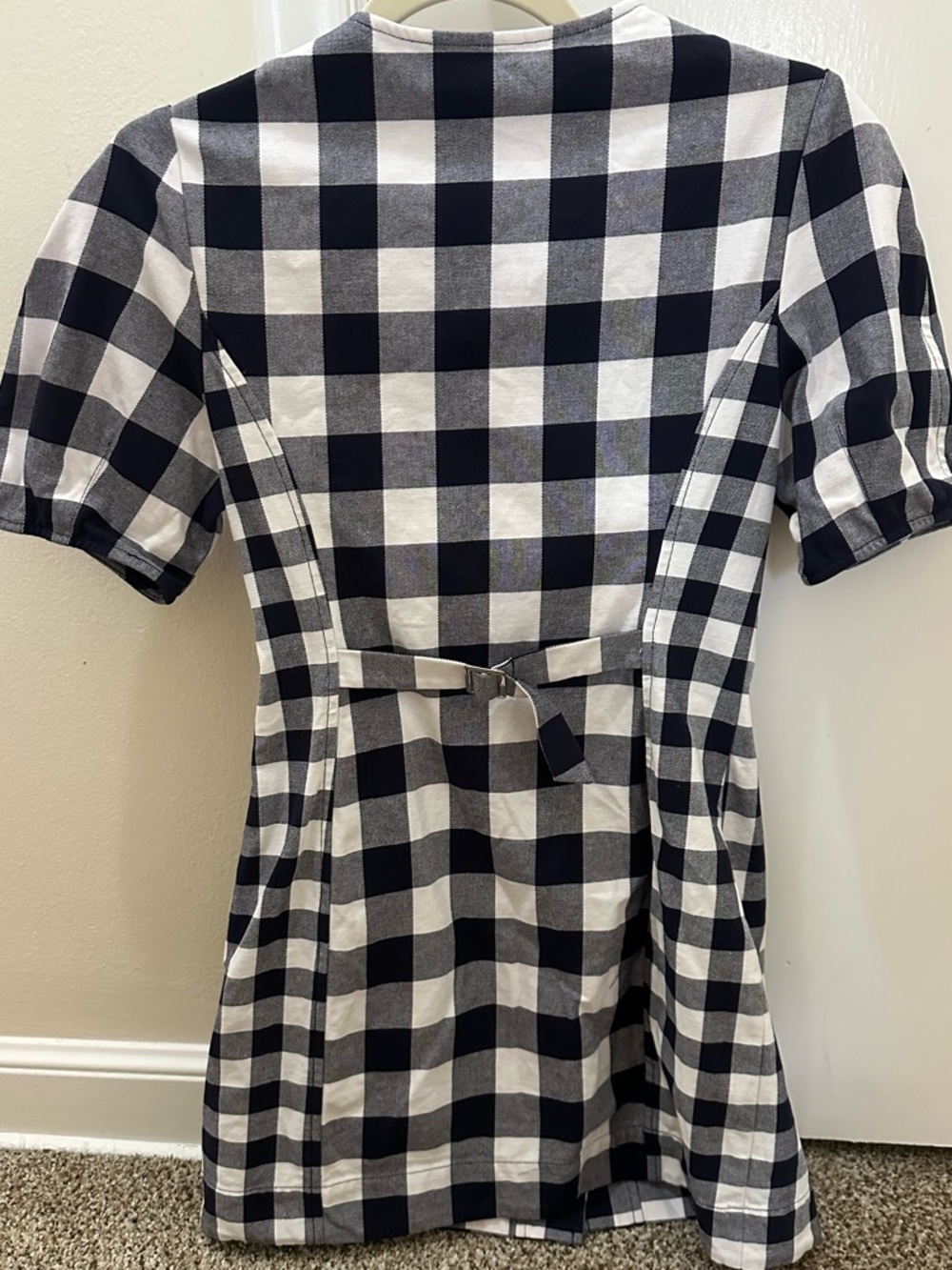 Aligne Aurelia Gingham Dress in Checkered Blue and White - Picture 6 of 8